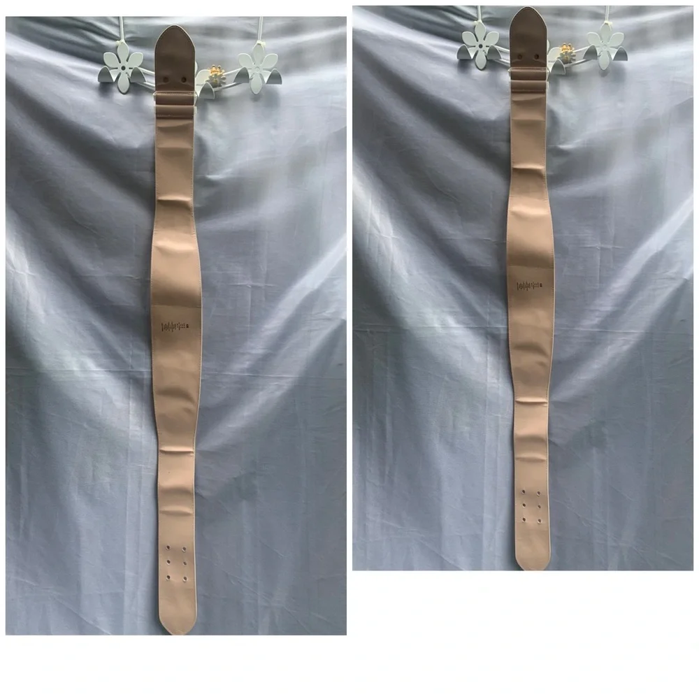 ⭐️ 90’s ⭐️ WIDE Laser Cut BELT H&M Gold & Cream EUC - Picture 9 of 11